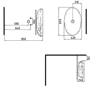 Раковина Bien Moly 64 белый MLLG06201FD0W3000, 2