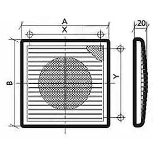 Решетка вентиляционная ЭРА 2121 П, 2