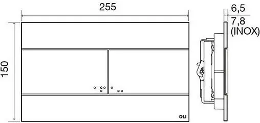 Инсталляция для подвесного унитаза Set 3 в 1 OLI Expert Total Black LE 886668SLOO с кнопкой хром глянцевый