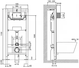 Инсталляция для подвесного унитаза BelBagno BB001-120 Инсталляция для подвесного унитаза BelBagno BB001-120, 2
