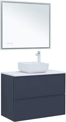 Тумба-умывальник Aquanet Арт 90 маренго 00313266+00318928