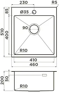 Мойка кухонная Omoikiri Akisame 46-LG светлое золото 4973081 Мойка кухонная Omoikiri Akisame 46-LG светлое золото 4973081, 2
