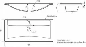 Тумба-умывальник подвесная Uperwood Foster 100 серый графит 291020543 Тумба-умывальник подвесная Uperwood Foster 100 серый графит 291020543, 3
