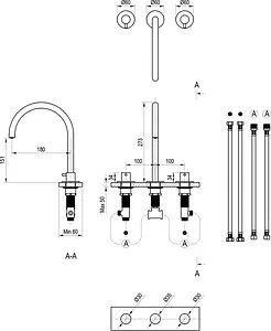 Смеситель для раковины Ravak Espirit розовое золото X070349, 2