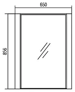 Зеркало Aquaton Альпина 65 дуб молочный 1A133502AL530, 2