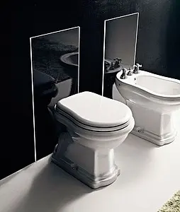 Крышка-сиденье для унитаза Kerasan Retro белый/хром 109001 Крышка-сиденье для унитаза Kerasan Retro белый/хром 109001, 2