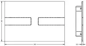 Клавиша смыва для унитаза ArtCeram INOX 712.000.BS нержавеющая сталь, 2