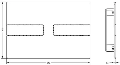 Клавиша смыва для унитаза ArtCeram INOX 712.000.BS нержавеющая сталь