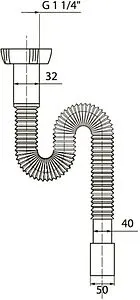 Сифон гофрированный для раковины Wirquin белый 30717999 Сифон гофрированный для раковины Wirquin белый 30717999, 2