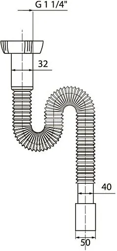 Сифон гофрированный для раковины Wirquin белый 30717999 Сифон гофрированный для раковины Wirquin белый 30717999