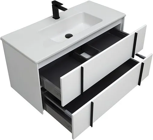 Тумба под умывальник подвесная Allen Brau Reality 100 белый 1.32007.WM