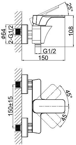 Смеситель для душа D&amp;K Berlin Steinbeis белый/хром DA1433116