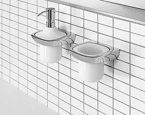 Дозатор для жидкого мыла Kludi Ambienta хром/белый 5397605 Дозатор для жидкого мыла Kludi Ambienta хром/белый 5397605, 2