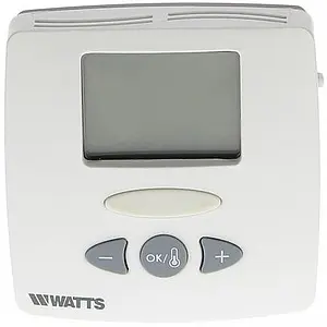 Проводной комнатный терморегулятор НО/НЗ 24В WATTS WFHT-LCD SEN белый 10021108, 1