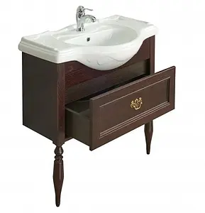 Тумба-умывальник напольная Roca America 105 дуб тёмный шоколад ZRU9302944+327205000, 3