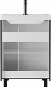 Тумба под умывальник напольная Домино Graffo 60 графит DGr2418T, 5