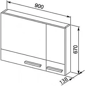 Шкаф-зеркало Aquanet Нота 90 камерино 168880, 2