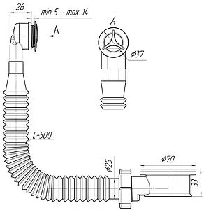 Адаптерное кольцо с переливом Ани Пласт N420SR1 Адаптерное кольцо с переливом Ани Пласт N420SR1, 2