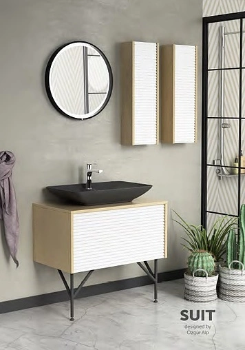 Тумба-умывальник напольная ISVEA Suit 80 белый/дуб 27SUS065081I+10SY50065SV-2C Тумба-умывальник напольная ISVEA Suit 80 белый/дуб 27SUS065081I+10SY50065SV-2C