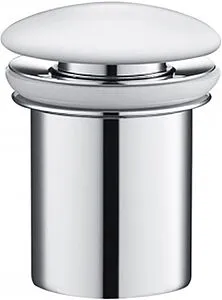 Выпуск автоматический для раковины с переливом TIMO белый, хром 8011/00-16, 4