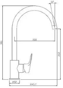 Смеситель для кухни SMARTsant Фалькон хром SM283501AA, 2