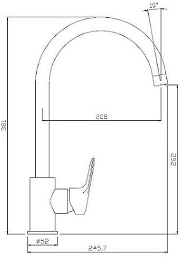 Смеситель для кухни SMARTsant Фалькон хром SM283501AA