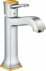 Смеситель для раковины Hansgrohe Metropol Classic 160 хром/золото 31302090 Смеситель для раковины Hansgrohe Metropol Classic 160 хром/золото 31302090, 1