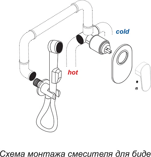 Смеситель для душа скрытого монтажа Wasserkraft Donau хром 5351