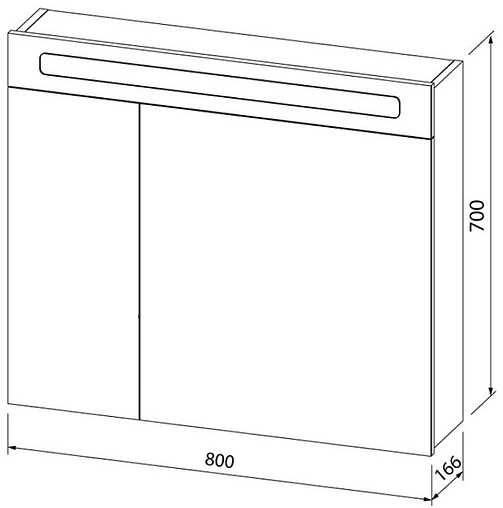 Шкаф-зеркало IDDIS New Mirro 80 белый NMIR802i99
