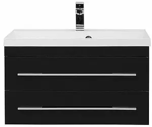 Тумба-умывальник подвесная Aquanet Верона 75 чёрный 00180174+00158755, 5