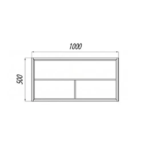Модуль подвесной открытый Aquaton Брук 100 дуб феррара/белый 1A201601BCDF0