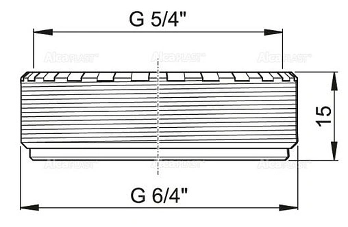 Футорка переходная 1½x1¼&quot; AlcaPlast S0507-ND