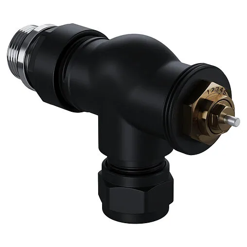 Комплект вентилей терморегулирующих осевых 15x1.0 x ½"н Royal Thermo Design Pro черный RATVXO11215BL Комплект вентилей терморегулирующих осевых 15x1.0 x ½"н Royal Thermo Design Pro черный RATVXO11215BL