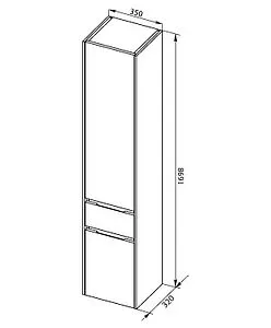 Шкаф-пенал Aquanet Латина 35 R белый 00179606 Шкаф-пенал Aquanet Латина 35 R белый 00179606, 2