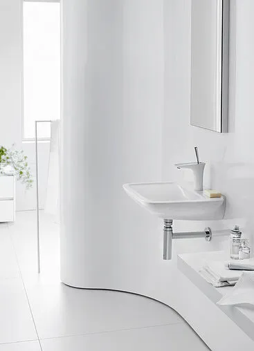 Смеситель для раковины Hansgrohe PuraVida 100 белый/хром 15075400 Смеситель для раковины Hansgrohe PuraVida 100 белый/хром 15075400