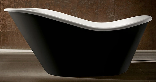 Ванна акриловая отдельностоящая Gemy 170x80 белый/панель черный матовый G9231B