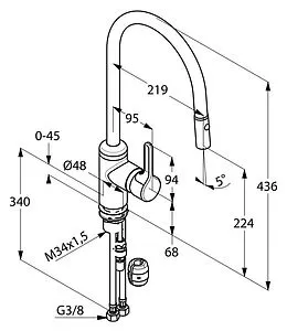 Смеситель для раковины Kludi Bingo star хром 428520578 Смеситель для раковины Kludi Bingo star хром 428520578, 2
