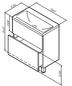 Тумба-умывальник напольная Am.Pm Gem 75 орех M90FSX07522NF32+M90WCC0752WG Тумба-умывальник напольная Am.Pm Gem 75 орех M90FSX07522NF32+M90WCC0752WG, 2