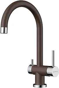 Смеситель для кухни с подключением к фильтру Omoikiri Yamada-DC темный шоколад/хром 4994229, 1