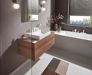 Смеситель на борт ванны на 4 отверстия Hansgrohe Vivenis белый матовый 75444700, 5