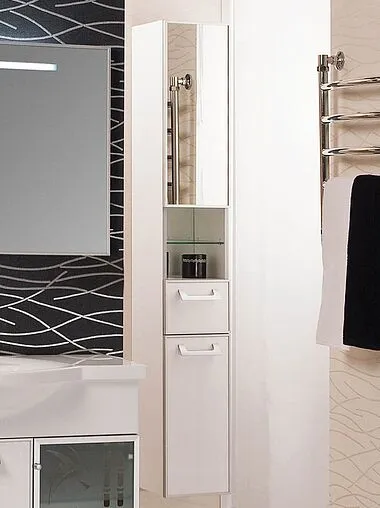 Шкаф-пенал подвесной Aquaton Сайгон 26 R белый 1A106303SA01R