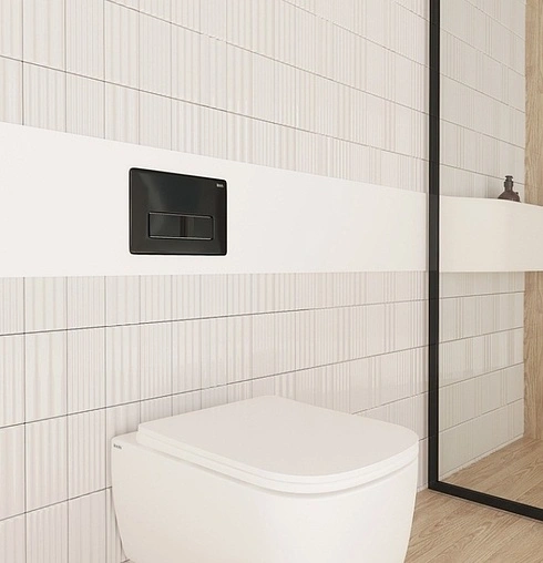 Клавиша смыва для унитаза IDDIS Unifix 010 UNI10B0i77 черный матовый