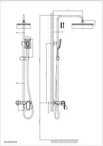 Душевая система со смесителем для ванны D&K Venice.Baciano хром DA1033701B14 Душевая система со смесителем для ванны D&K Venice.Baciano хром DA1033701B14, 2