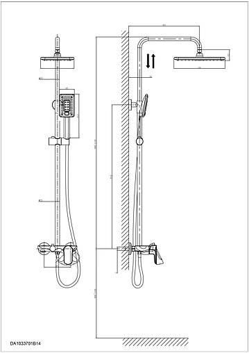 Душевая система со смесителем для ванны D&K Venice.Baciano хром DA1033701B14 Душевая система со смесителем для ванны D&K Venice.Baciano хром DA1033701B14