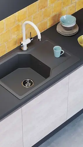 Мойка кухонная Omoikiri Yonaka 65-GR leningrad grey 4993346