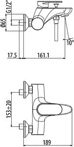 Смеситель для ванны Gattoni H2OMIX7000 чёрный матовый 7001070NO Смеситель для ванны Gattoni H2OMIX7000 чёрный матовый 7001070NO, 2