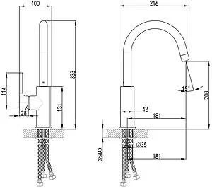 Смеситель для кухни с подключением к фильтру Lemark Comfort хром LM3073C Смеситель для кухни с подключением к фильтру Lemark Comfort хром LM3073C, 2
