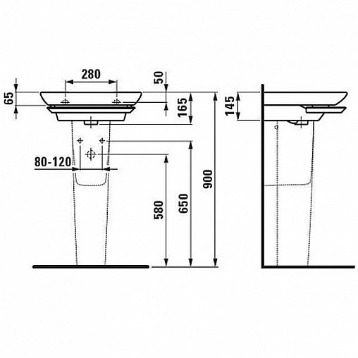 Полупьедестал Laufen Palace белый 8.1970.1.000.000.1 Полупьедестал Laufen Palace белый 8.1970.1.000.000.1
