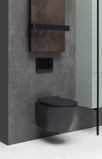 Унитаз подвесной безободковый Allen Brau Fantasy черный матовый 4.11004.31