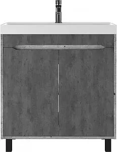 Тумба-умывальник напольный Домино Loft 80 бетон DL5608T+4627173210188, 4